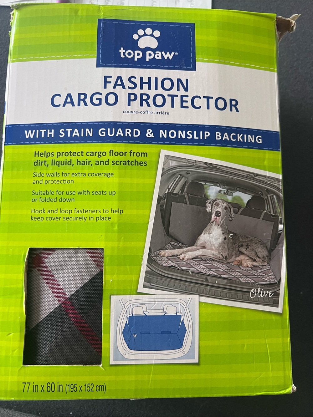 77x60 cargo protector with a Burberry like  print #Z-18